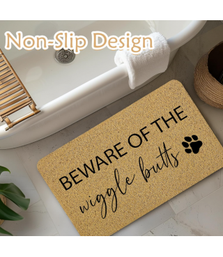 Funny Dog Door Mat, Dog Welcome Mat