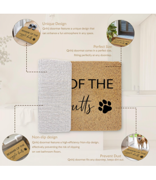 Funny Dog Door Mat, Dog Welcome Mat