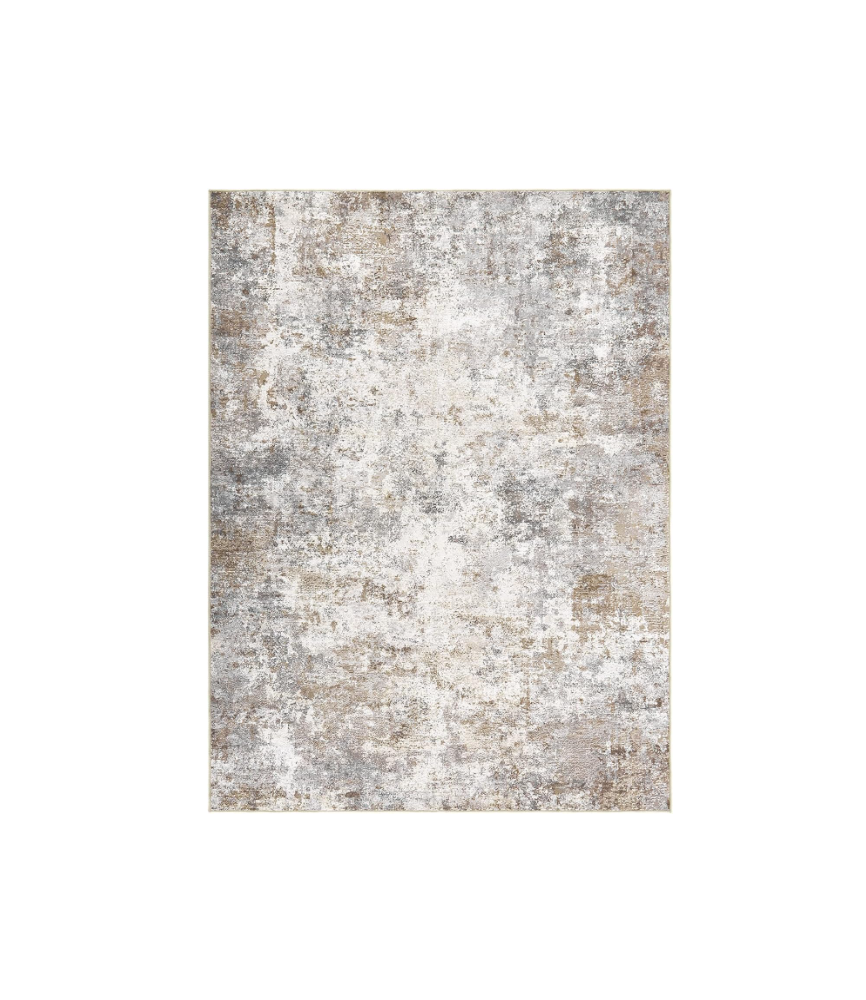 Boho Area Rug Living Room Rugs - Washable Neutral Modern Abstract Soft