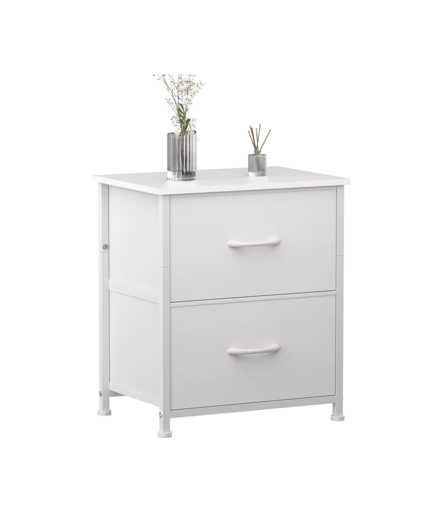 Nightstand with Drawer, 2 Drawers Dresser for Bedroom