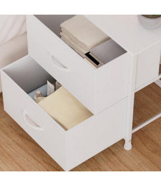Nightstand with Drawer, 2 Drawers Dresser for Bedroom