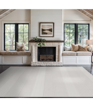 Micro-Loop Fiber Area Rug Modern Luxury Boho Durable Indoor Area Rugs