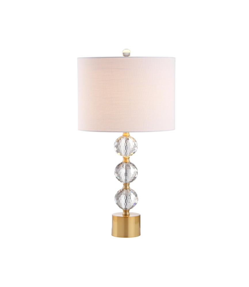 25.25" Crystal LED Table Lamp Glam Transitional Bedside Desk