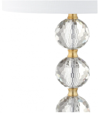 25.25" Crystal LED Table Lamp Glam Transitional Bedside Desk