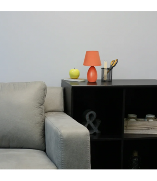 Multi-Color Egg Oval Mini Ceramic Table Lamp with Matching Shade 9.45"