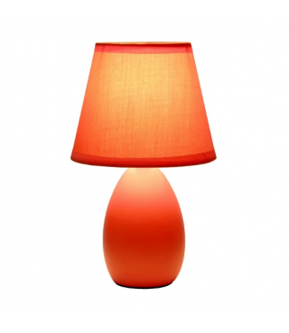 Multi-Color Egg Oval Mini Ceramic Table Lamp with Matching Shade 9.45"