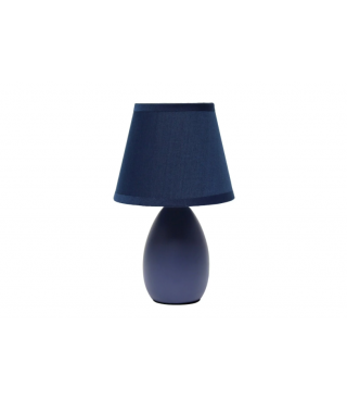 Multi-Color Egg Oval Mini Ceramic Table Lamp with Matching Shade 9.45"