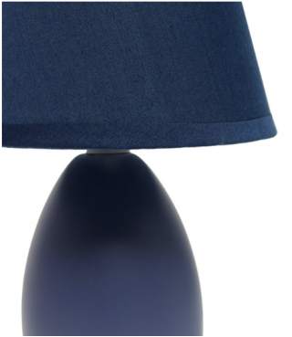 Multi-Color Egg Oval Mini Ceramic Table Lamp with Matching Shade 9.45"