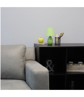 Multi-Color Egg Oval Mini Ceramic Table Lamp with Matching Shade 9.45"