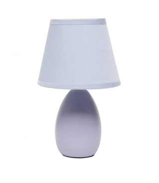 Multi-Color Egg Oval Mini Ceramic Table Lamp with Matching Shade 9.45"