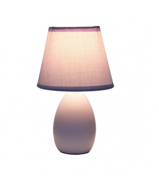 Multi-Color Egg Oval Mini Ceramic Table Lamp with Matching Shade 9.45"