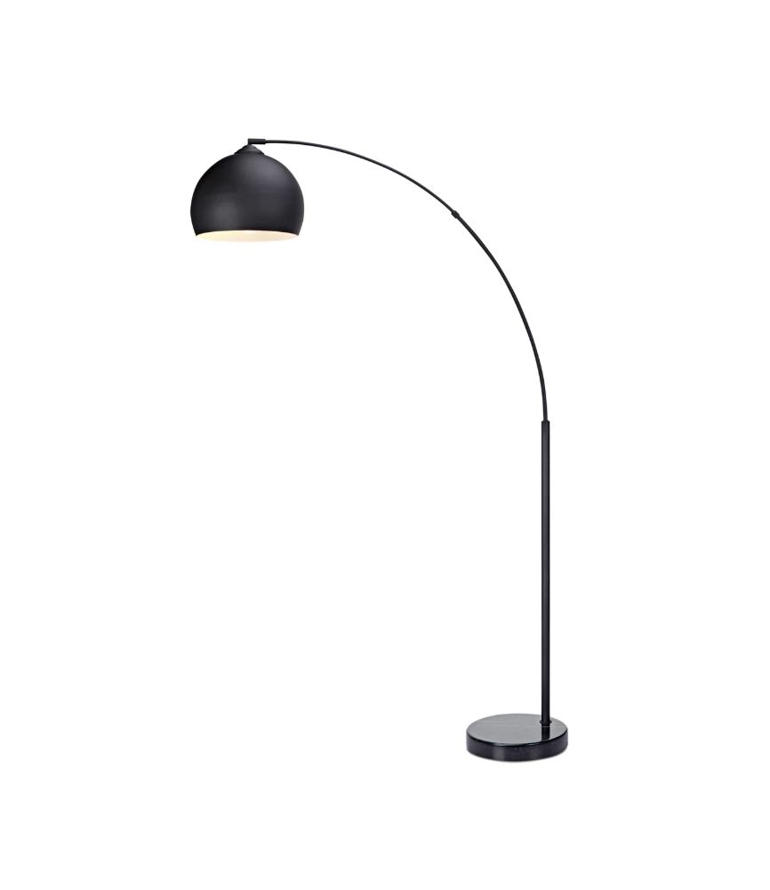 Oval Arc Floor Lamp with Solid Marble Base 66.93"