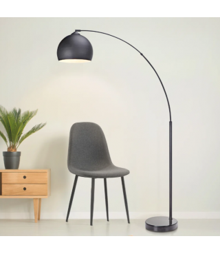 Oval Arc Floor Lamp with Solid Marble Base 66.93"