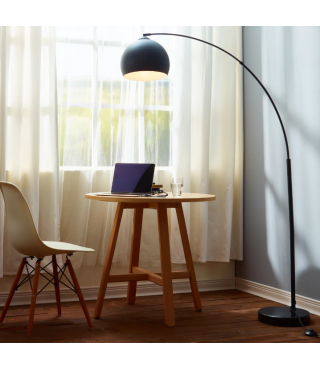 Oval Arc Floor Lamp with Solid Marble Base 66.93"