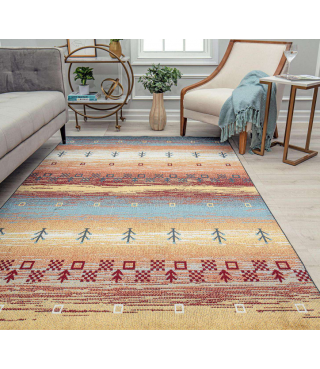 Warm Horizon Throw Rug