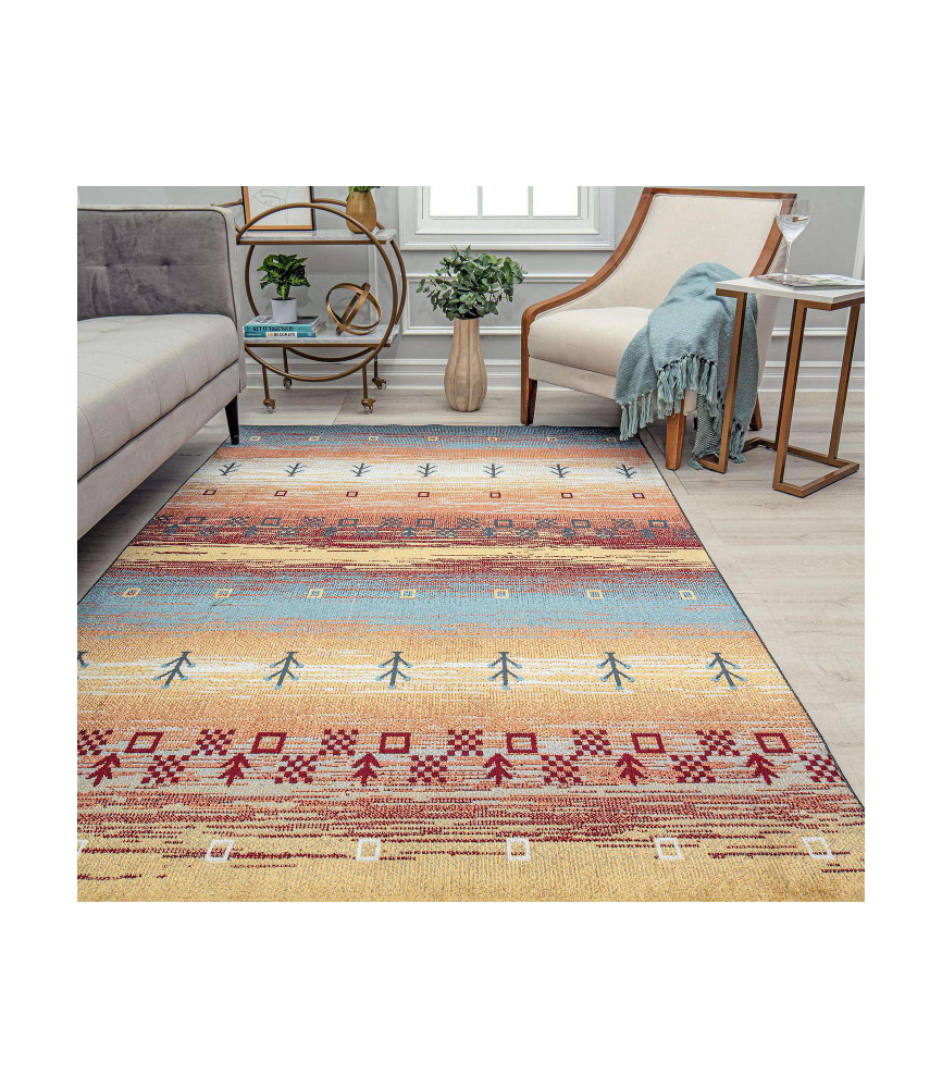 Warm Horizon Throw Rug