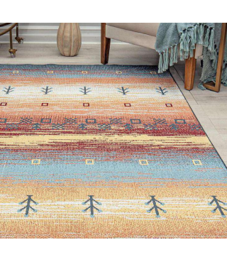 Warm Horizon Throw Rug