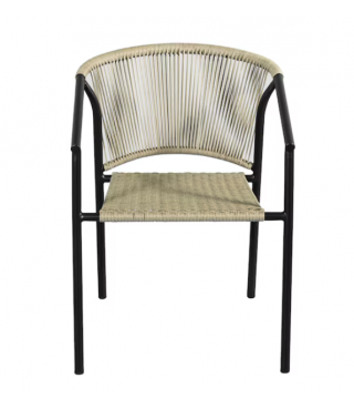 Bay Stackable Chair with Woven Seat 30''