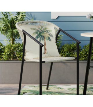 Bay Stackable Chair with Woven Seat 30''