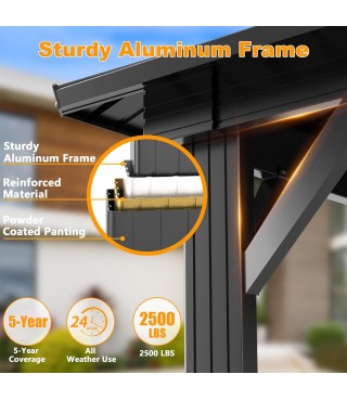 Gazebo with Metal Roof & Drainage System