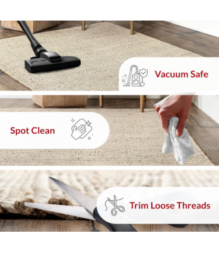 Cozy Jute & Cotton Hand Woven Area Rug