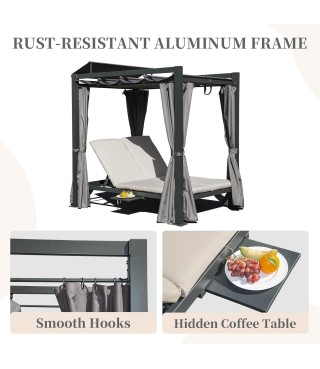 Aluminum Outdoor Patio Daybed