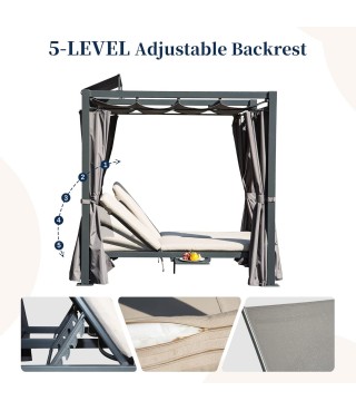 Aluminum Outdoor Patio Daybed