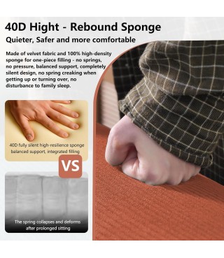 Convertible Sleeper Sofa Bed with Cylindrical Pillow