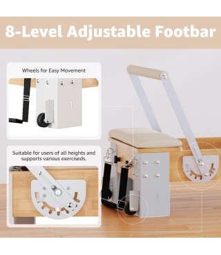 Professional Oak Wood Pilates Reformer Machine for Home