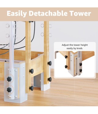 Professional Oak Wood Pilates Reformer Machine for Home