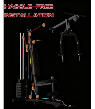 Home Gym Machine with 100LB Weight Stack