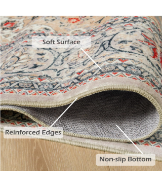 Bohemia Area Rugs Non Slip, Indoor Low Pile Carpet