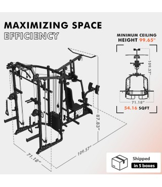 Dual-Station SmithΔ Machine Power Cage