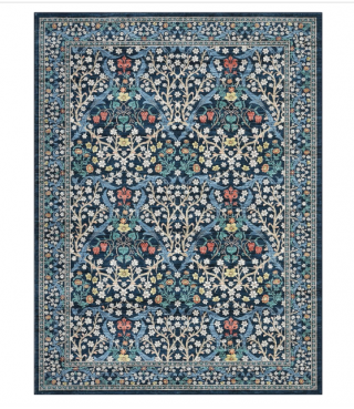 Dark Blue Floral Pattern...