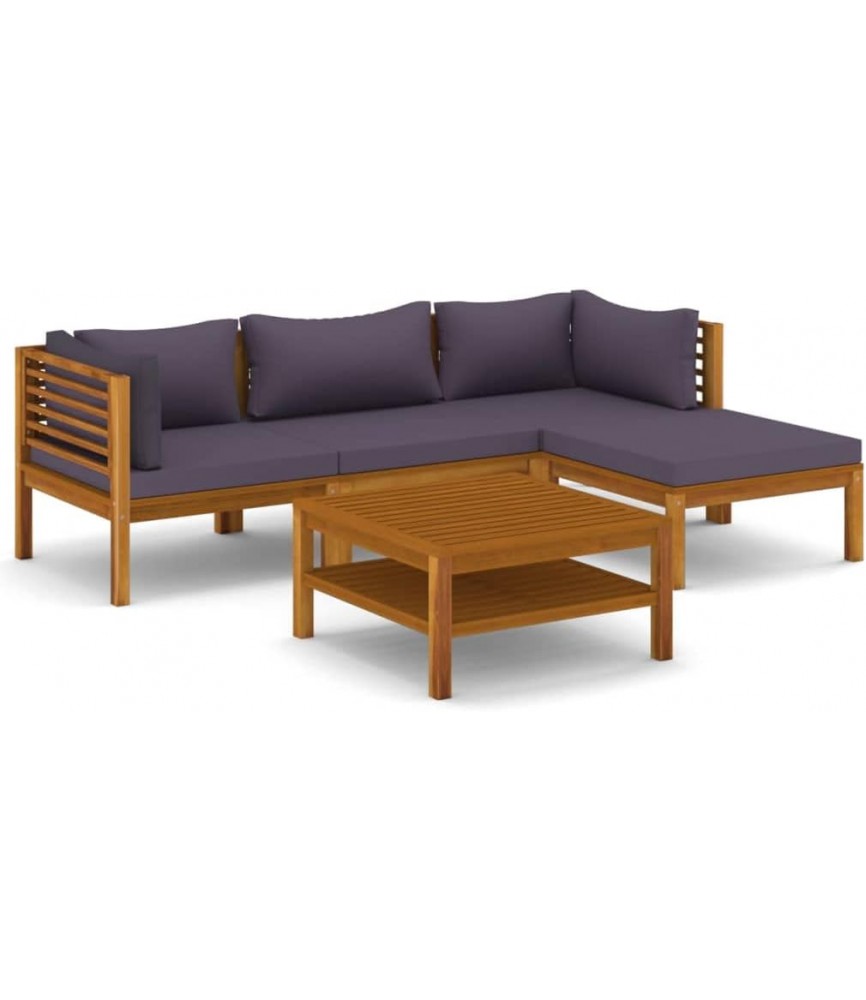 Patio Lounge Set 5 Piece, Patio Furniture Set for Outdoor Garden