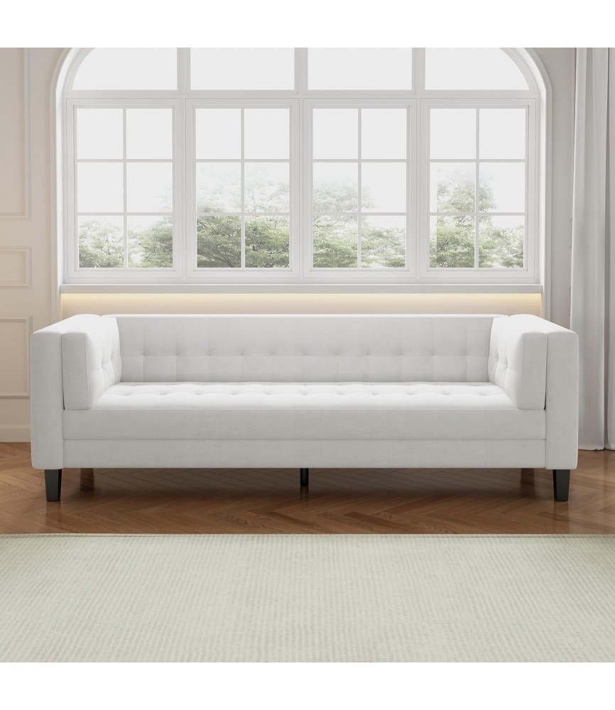 Classic Tufted Comfy Sofa Tufted 3 Seater