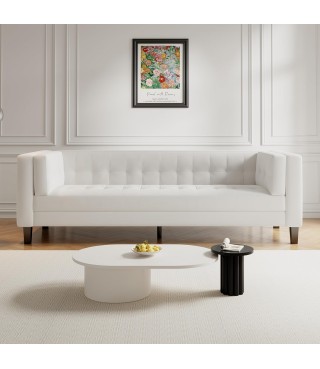 Classic Tufted Comfy Sofa Tufted 3 Seater