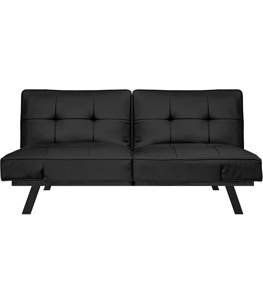 Leather Convertible Transforms to Sofa