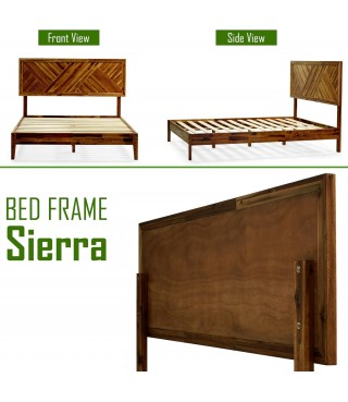 Acacia Sierra Queen Size Bed Frame with Adjustable Headboard