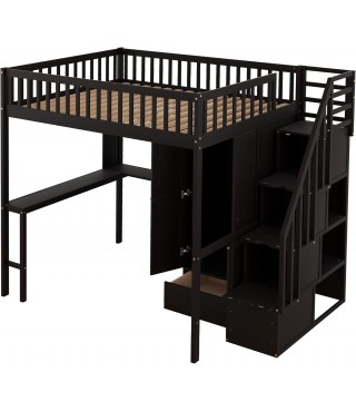Full Size Loft Beds Stairway Loft Bed Frame