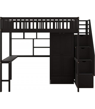 Full Size Loft Beds Stairway Loft Bed Frame