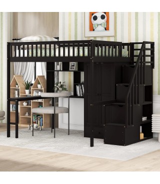 Full Size Loft Beds Stairway Loft Bed Frame
