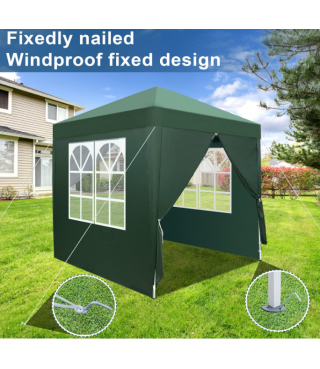 Pop Up Canopy Tent, Outdoor Instant Shelter Folding Canopy with 4 Side Walls and Carry Bag for Commercial Events