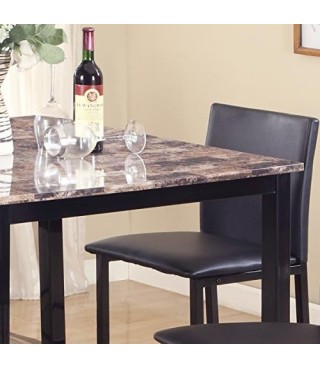 5 Piece Citico Counter Height Dining Set with Laminated Faux Marble Top