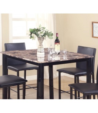 5 Piece Citico Counter Height Dining Set with Laminated Faux Marble Top