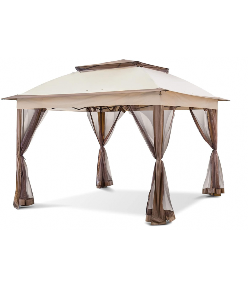 Pop Up Instant Gazebo Tent with Mosquito Netting Outdoor Canopy Shelter