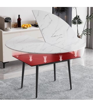 Large Round Folding Table Top, 4-Folding Wood Table top