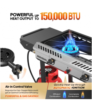 Camping Propane Stove with Wheels