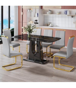 Modern Rectangular Kitchen Dining Table for Living Room
