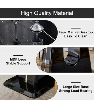 Modern Rectangular Kitchen Dining Table for Living Room